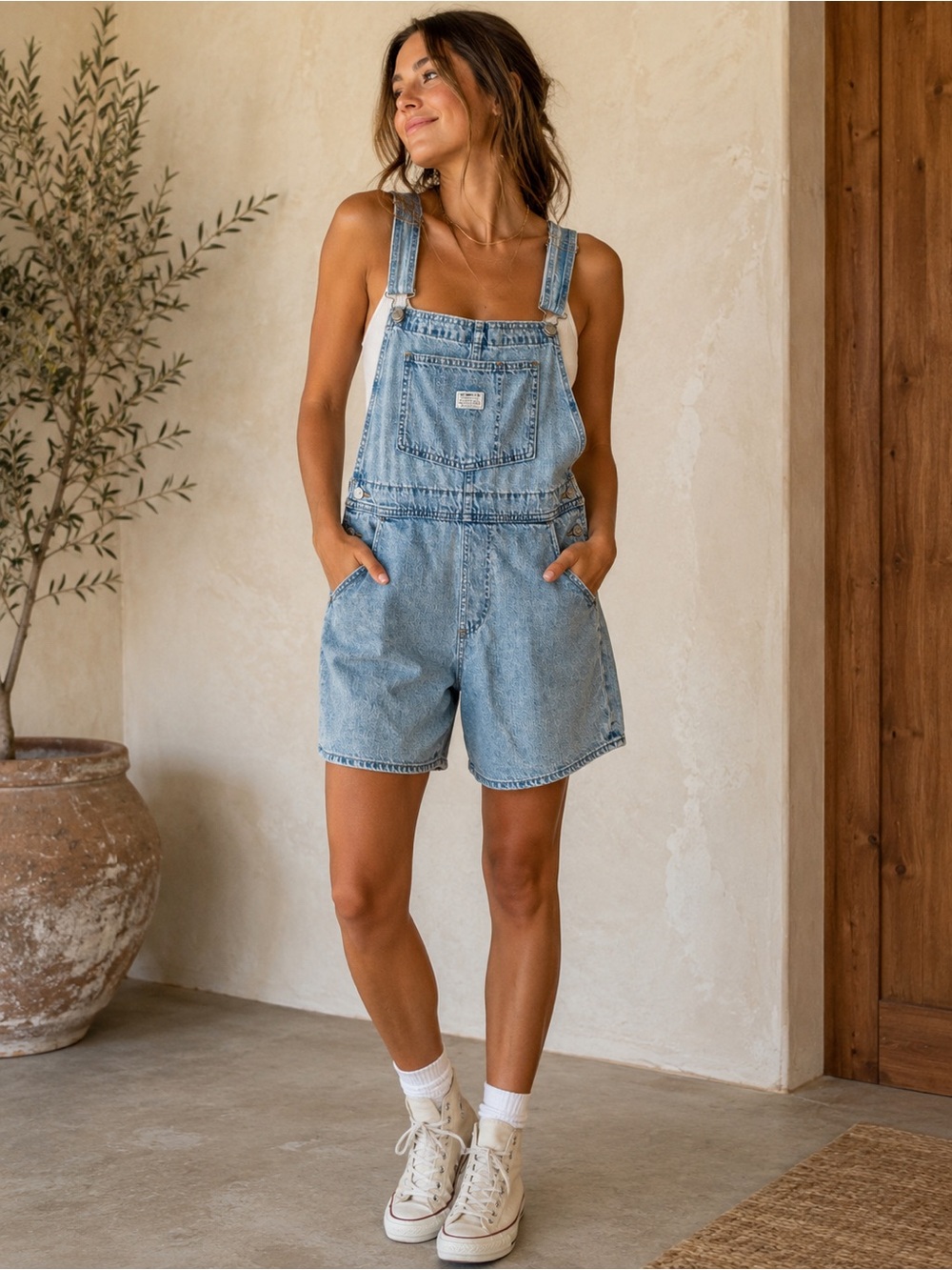 Levi’s 100% Cotton Denim Shortalls Overalls | Size M